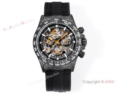 TW Factory Rolex Daytona Black Carbon Fiber Case 40*12.4mm Dandong 4802 Movement Watch